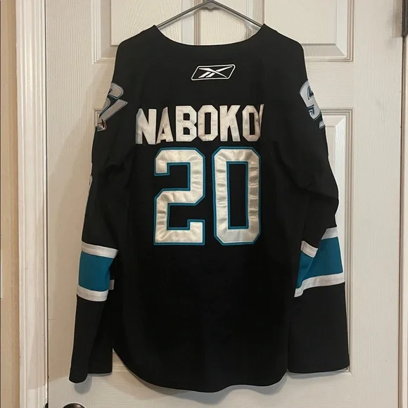 Reebok San Jose Sharks Evgeni Nabokov 20 hockey NHL Jersey - Picture 7 of 9